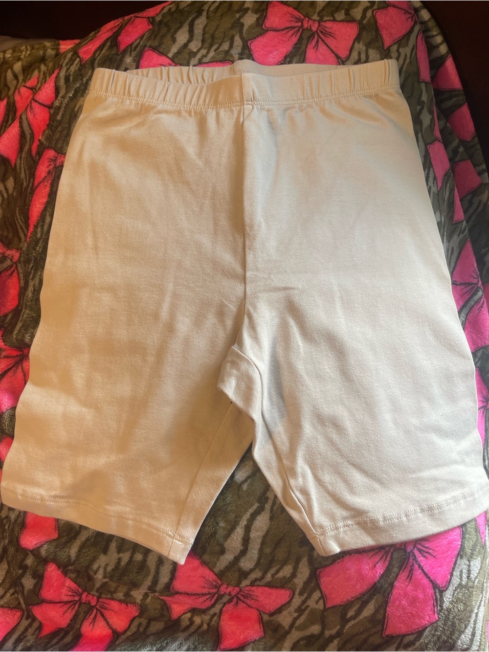 Women’s Zenana beige Bike Shorts with Elastic Waistband